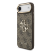 Guess Guess PU Leather 4G Metal Logo Gold Frame MagSafe tok iPhone 17 Air készülékhez barna