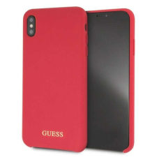 Guess GUHCI65LSGLRE iPhone Xs Max piros Hardcase Szilikon telefon tok telefontok tok és táska