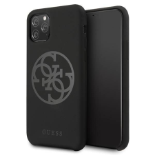 Guess GUHCN58LS4GBK iPhone 11 Pro fekete szilikon 4G Tone On Tone keménytok tok és táska