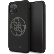 Guess GUHCN58LS4GBK iPhone 11 Pro Fekete Szilikon 4G Tone On Tone Keménytok (GSM096066) tok és táska