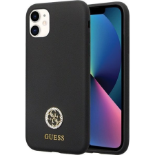 Guess GUHCN614DGPK iPhone 11 6.1" Fekete Keménytok Szilikon Logó Strass 4G (GUE003040) tok és táska