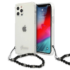 Guess GUHCP12LKPSBK iPhone 12 Pro Max 6,7&quot; átlátszó fekete gyöngyház keménytok tok és táska