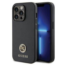 Guess GUHCP13LPS4DGPK iPhone 13 Pro 6.1" fekete keménytok Strass fém logó tok és táska