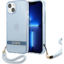 Guess GUHCP13MHTSGSB iPhone 13 6.1" Kék Áttetsző Keménytok Pánttal (GUHCP13MHTSGSB) tok és táska