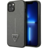 Guess GUHCP13MPSATLG iPhone 13 6.1" Ezüst Keménytok Saffianotriangle Logó (3666339040369)