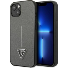 Guess GUHCP13MPSATLG iPhone 13 6.1" Ezüst Keménytok Saffianotriangle Logó (3666339040369) tok és táska