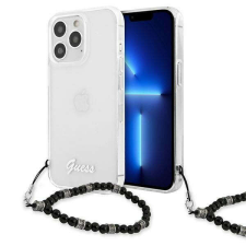 Guess GUHCP13XKPSBK iPhone 13 Pro Max.7" átlátszó hard fekete Pearl telefontok tok és táska