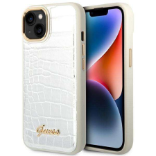 Guess GUHCP14MHGCRHS iPhone 14 Plus 6,7" ezüst keménytok Croco kollekció tok és táska