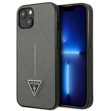 Guess GUHCP14MPSATLG iPhone 14 Plus 6,7&quot; ezüst keménytok SaffianoTriangle Logó tok és táska