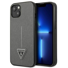 Guess GUHCP14MPSATLG iPhone 14 Plus 6,7" ezüst Saffiano háromszög logós keménytok tok és táska