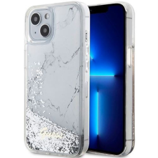 Guess GUHCP14SLCSGSGH Liquid Glitter Marble tok iPhone 13 / 14 / 15 - fehér tok és táska