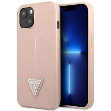 Guess GUHCP14SPSATLP SaffianoTriangle Logo tok iPhone 13 / 14 / 15 - rózsaszín tok és táska