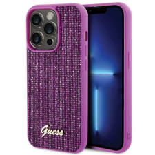 Guess GUHCP15LPMSDGSF iPhone 15 Pro 6.1" fukszia keménytok Disco Metal Scrip tok és táska