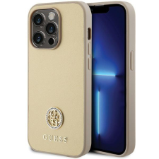 Guess GUHCP15LPS4DGPD iPhone 15 Pro 6.1" arany keménytok Strass fém logó tok és táska