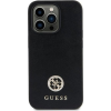 Guess GUHCP15MPS4DGPK iPhone 15 Plus / 14 Plus 6.7" Fekete Keménytok Strasszos Fém Logóval (GUE003204)