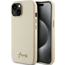 Guess GUHCP15SPGMCSD Glitter Glossy Script tok iPhone 13 / 14 / 15 - arany tok és táska