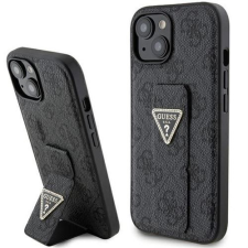 Guess GUHCP15SPGS4TDK Grip Stand 4G Triangle Strass tok iPhone 13 / 14 / 15 - fekete tok és táska