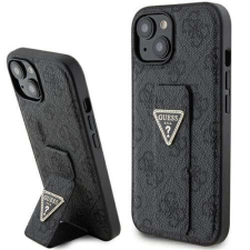 Guess GUHCP15SPGS4TDK Grip Stand 4G Triangle Strass tok iPhone 13 / 14 / 15 - fekete tok és táska