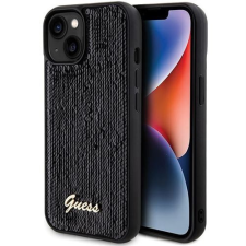 Guess GUHCP15SPSFDGSK Sequin Script Metal tok iPhone 13 / 14 / 15 - fekete tok és táska