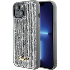 Guess GUHCP15SPSFDGSS Sequin Script Metal Tok iPhone 13 / 14 / 15 - Ezüst (GUE003073) tok és táska