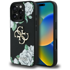 Guess GUHCP16LPGROP4MK Grained Roses Big 4G Logo tok iPhone 16 Pro - fekete tok és táska