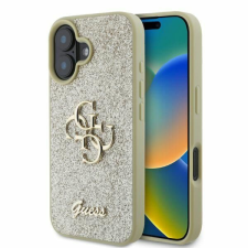 Guess GUHCP16SHG4SGD Fixed Glitter Big 4G keménytok iPhone 16 keménytok - arany színű tok és táska