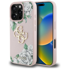 Guess GUHCP16XPGROP4MP Grained Roses Big 4G Logo tok iPhone 16 Pro Max - rózsaszín tok és táska