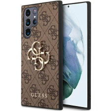 Guess GUHCS23L4GMGBR S23 Ultra S918 barna 4G nagy fém logós keménytok tok és táska