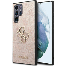 Guess GUHCS23L4GMGPI S23 Ultra S918 rózsaszín 4G nagy fém logós keménytok tok és táska