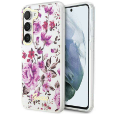 Guess GUHCS23MHCFWST Samsung Galaxy S23+ S916 fehér keménytok Flower Collection tok és táska