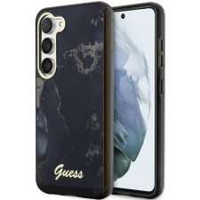 Guess GUHCS23MHTMRSK Samsung Galaxy S23+ S916 fekete keménytok Golden Marble Collection tok és táska