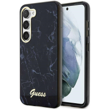 Guess GUHCS23SPCUMAK Samsung Galaxy S23 S911 fekete keménytok Márvány tok és táska
