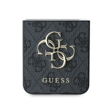 Guess GUHCZF64GMGGR 4G Leather Metal Logo tok Samsung Galaxy Z Flip6 - fekete tok és táska