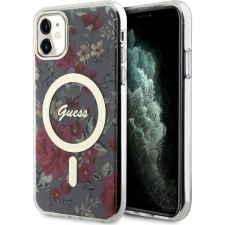 Guess GUHMN61HCFWSA IPhone 11 / Xr 6.1" Zöld/khaki Keménytok, Flower MagSafe (GUE2619) tok és táska