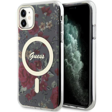 Guess GUHMN61HCFWWSA iPhone 11 / Xr 6.1" zöld / khaki keménytok Flower MagSafe tok és táska
