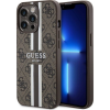 Guess GUHMP13XP4RPSW iPhone 13 Pro Max 6.7" Barna Keménytok 4G Nyomtatott Csíkok Magsafe (GUE2551)