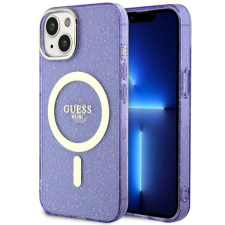 Guess GUHMP14MHCMCGU iPhone 14 Plus 6.7" lila keménytok Glitter Gold MagSafe tok és táska