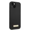 Guess GUHMP14MSBPLK iPhone 14 Plus 6,7" fekete szilikon Logo Plate MagSafe keménytok