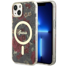 Guess GUHMP14SHCFWSA iPhone 14 6.1" zöld/khaki keménytok Virágmintás MagSafe tok és táska
