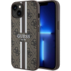 Guess GUHMP14SP4RPSW iPhone 14 6.1" Barna Keménytok 4G Nyomtatott Csíkos Magsafe Tok 4G (GUE2568)