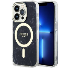 Guess GUHMP14XPCUMAK iPhone 14 Pro Max 6.7&quot; fekete keménytok Marble MagSafe tok és táska