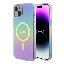 Guess GUHMP15MHITSU iPhone 15 Plus 6.7&quot; lila keménytok IML Iridescent MagSafe tok és táska