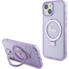 Guess GUHMP15MHRSGSU iPhone 15 Plus / 14 Plus 6.7" Lila Keménytok Gyűrűs Állvány Script Glitter Magsafe (GUE003368)