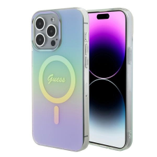 Guess GUHMP15XHITSQ iPhone 15 Pro Max türkizkék keménytok IML Irizáló MagSafe tok és táska
