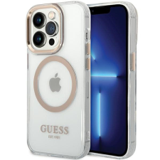 Guess GUHMP15XHTRMD Metal Outline MagSafe-kompatibilis tok iPhone 15 Pro Max - arany színű tok és táska