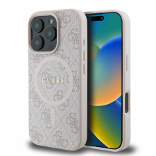 Guess GUHMP16LG4GFRP 4G Ring Classic Logo MagSafe keménytok iPhone 16 Pro - rózsaszín tok és táska
