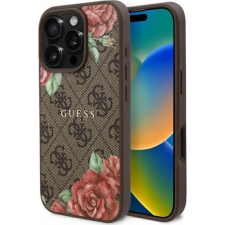 Guess GUHMP16LP4ROPEMCW 4G Flowers Print Magsafe-Kompatibilis Tok iPhone 16 Pro - Barna (3666339350260) tok és táska