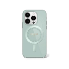 Guess GUHMP16LPFTDTEN IML Rhinestones MagSafe keménytok iPhone 16 Pro - zöld tok és táska