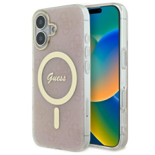 Guess GUHMP16MH4STP IML 4G MagSafe-kompatibilis keménytok iPhone 16 Plus - rózsaszín tok és táska