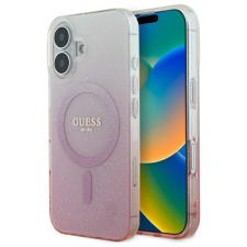 Guess GUHMP16SHGRCELP IML Glitter Gradient MagSafe keménytok iPhone 16 - rózsaszín tok és táska